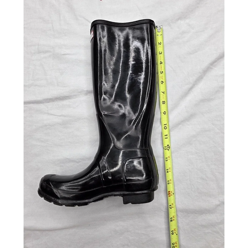 Hunter Rain Boots Tall Black Original Gloss 4M/5F Waterproof